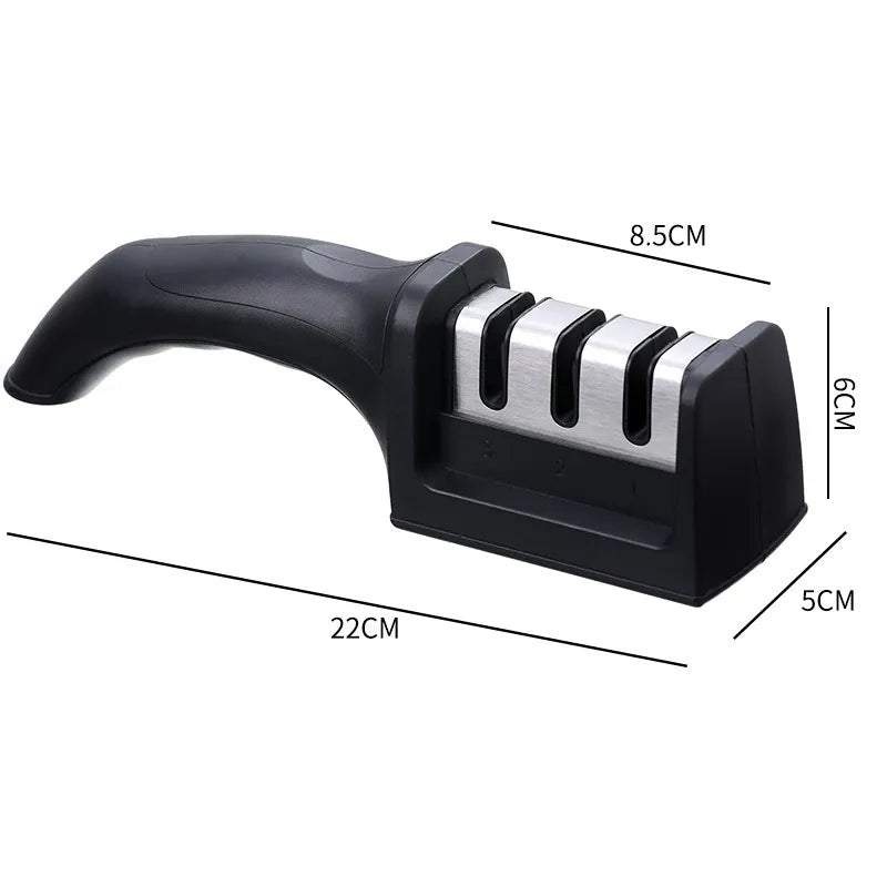 LMETJMA 3-Stage Knife Sharpener with 1 More Replace Sharpener