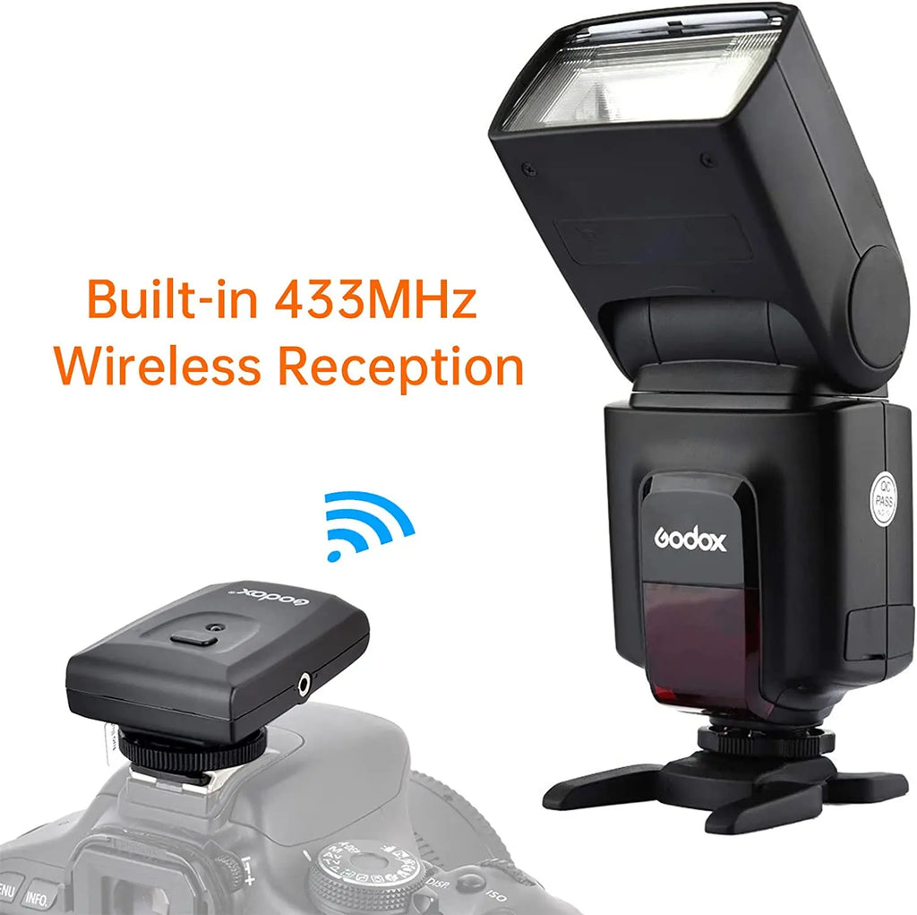 Godox TT520II Wireless Transmission Flash Speedlite - Built-in Receiver and  RT Transmitter Compatible for Canon Nikon Panasonic Olympus Pentax and