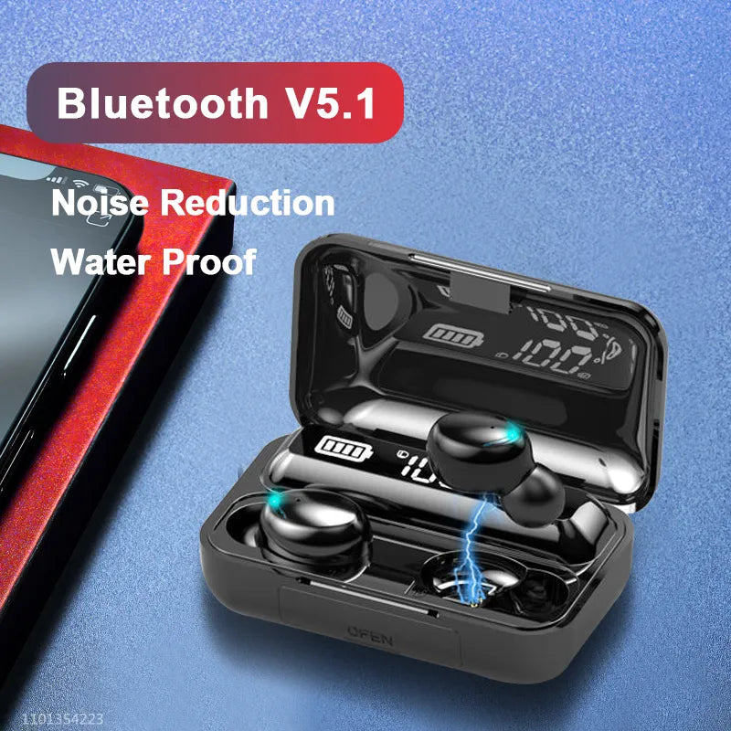 Waterproof Bluetooth 5.0 Earbuds – Sport Wireless Headphones With Ear Hooks, Built-In Mic, Stereo Sound
