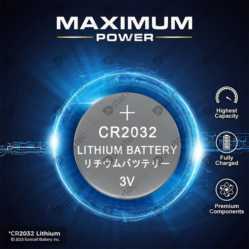 10PCS 200mAh CR2032 CR 2032 DL2032 ECR2032 3V Lithium Battery For Watch Toy Calculator Car Key Remote Control Button Coin Cells