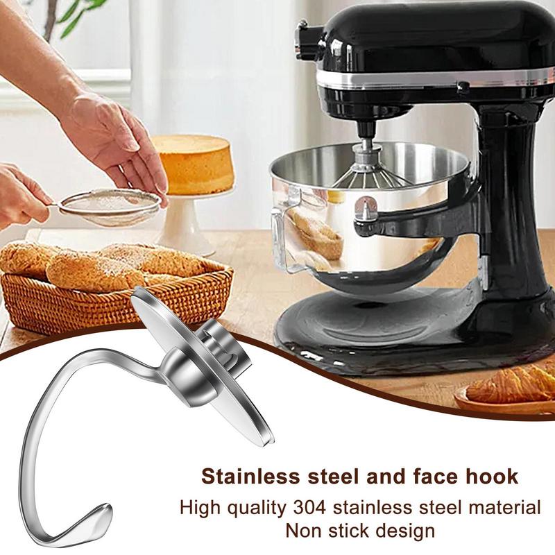 1pc Stainless Steel Dough Hook for Kitchenaid Stand Mixer 4.5QT and 5QT Mixer  Dough Attachments for Kitchenaid