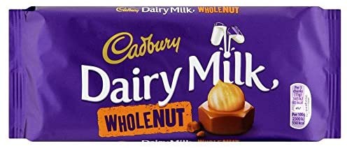 Cadbury Dairy  Chocolate Whole Nut 120g