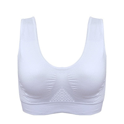 Aueoeo Plus Size Bras for Women, Comfort Bras for Women Women's Plus Size  Seamless Push Up Sports Bra Comfortable Breathable Base Tops Underwear 