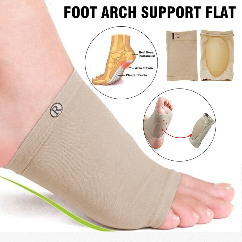 1 Pair Arch Support Sleeves Plantar Fasciitis Heel Spurs Foot Care Flat Feet Relieve Pain Sleeve Socks Orthotic Insoles Pads