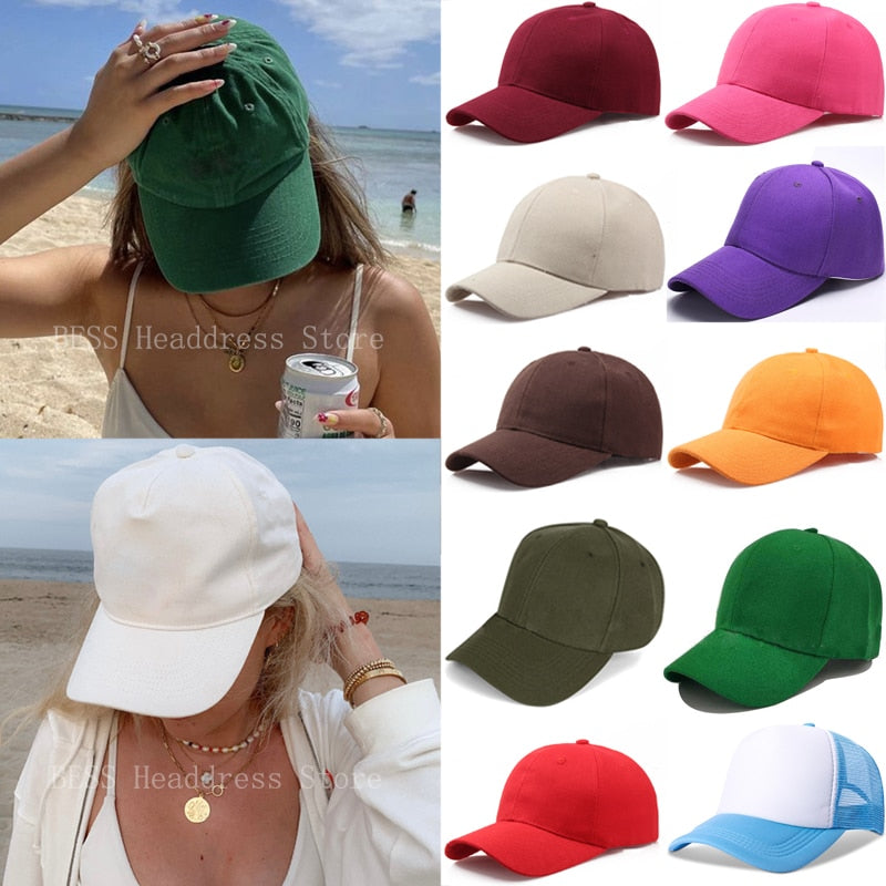 Men Women Mesh-back Caps Fashion Outdoor Casual Baseball Cap Hip Hop Travel  Hats