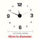 Modern 3D Wall Clock - Silent Mechanism, Luminous Nordic Design with Glowing Hands & Numbers, Large Display for Living Room, Bedroom, Office Decor, Easy No-Drill Installation, Bedroom Timepiece | Nordicinspired Design | Durab