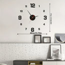 Modern 3D Wall Clock - Silent Mechanism, Luminous Nordic Design with Glowing Hands & Numbers, Large Display for Living Room, Bedroom, Office Decor, Easy No-Drill Installation, Bedroom Timepiece | Nordicinspired Design | Durab