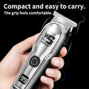 Professional Men's Electric Hair Clipper Set of 1, Men's Electric Shaver with LED Display Screen, Zero-Gap Haircut Kit with 4 Guide Combs, TYPE-C Charging, Gift for Men, Father's Day Gift, The first choice for hairdressers an