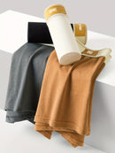 3-Pack Men'S Breathable Comfort Polyester Shortie Underwear - Solid Color Casual Boxer Briefs with Medium Stretch Knit Fabric, Elastane for Sport and Leisure