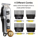 Professional Men's Electric Hair Clipper Set of 1, Men's Electric Shaver with LED Display Screen, Zero-Gap Haircut Kit with 4 Guide Combs, TYPE-C Charging, Gift for Men, Father's Day Gift, The first choice for hairdressers an