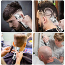 Professional Men's Electric Hair Clipper Set of 1, Men's Electric Shaver with LED Display Screen, Zero-Gap Haircut Kit with 4 Guide Combs, TYPE-C Charging, Gift for Men, Father's Day Gift, The first choice for hairdressers an
