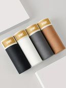 3-Pack Men'S Breathable Comfort Polyester Shortie Underwear - Solid Color Casual Boxer Briefs with Medium Stretch Knit Fabric, Elastane for Sport and Leisure