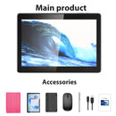 Relndoo Android Tablet with Keyboard, Android 14 Tablet, 128GB Storage, 6GB+6GB Expanded RAM, 2 in 1 Tablet, 10.1 inch Tablet with Case, Mouse, Stylus, 1280x800IPS, 2.4G/5G Wireless, Type-C (Without Adapter), Tablet, Pad