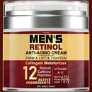 Men'S Retinol Cream, Peptides Face Lift Cream, Skin Tightening Moisturizer with Vitamin E And Caffeine, Face Collagen Cream for Smoothing & Firming Skin, Daily Face Care Cream, Facial Moisturizer for All Skin Types, 1.764Oz