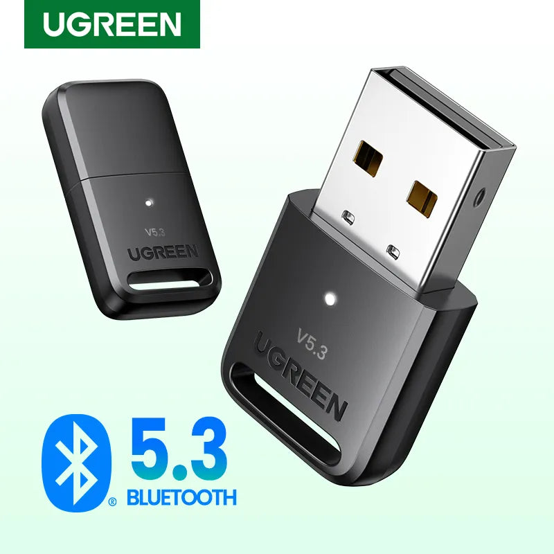 UGREEN USB Bluetooth 5.3 5.0 Adapter Receiver Transmitter EDR Dongle for PC Wireless Transfer for Bluetooth Speakers Mouse