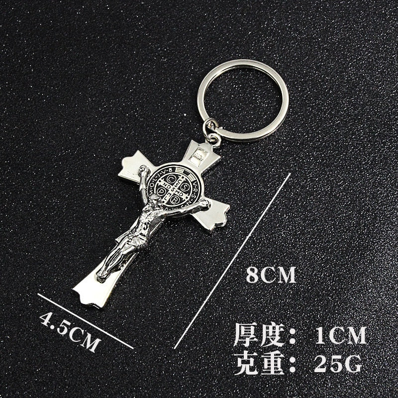 Jesus Cross Keychains Christian Religious Beliefs Key Chains Fashion Jewelry Accessories Gift Bag Charm Car Keyring