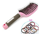 Hair Scalp Massage Comb Bristle Nylon Hairbrush Detangle Women Wet Curly Hair Comb Professional Massage Comb Brush for Salon
