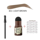 One Step Eyebrow Stamp Shaping Kit Professional Eye Brow Gel Stamp Makeup Kit with 10 Reusable Eyebrow Stencils Eyebrow Brushes