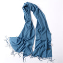 Solid Color Soft Women Scarf Cashmere-like Scarves Lady Thin Shawls Wraps Pashmina Femal Hijab Headband