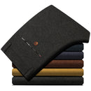 5 Color Men's Casual Pants Classic Style Sanding Slim Fit Solid Color Khaki Stretch Trousers Male Brand Clothes