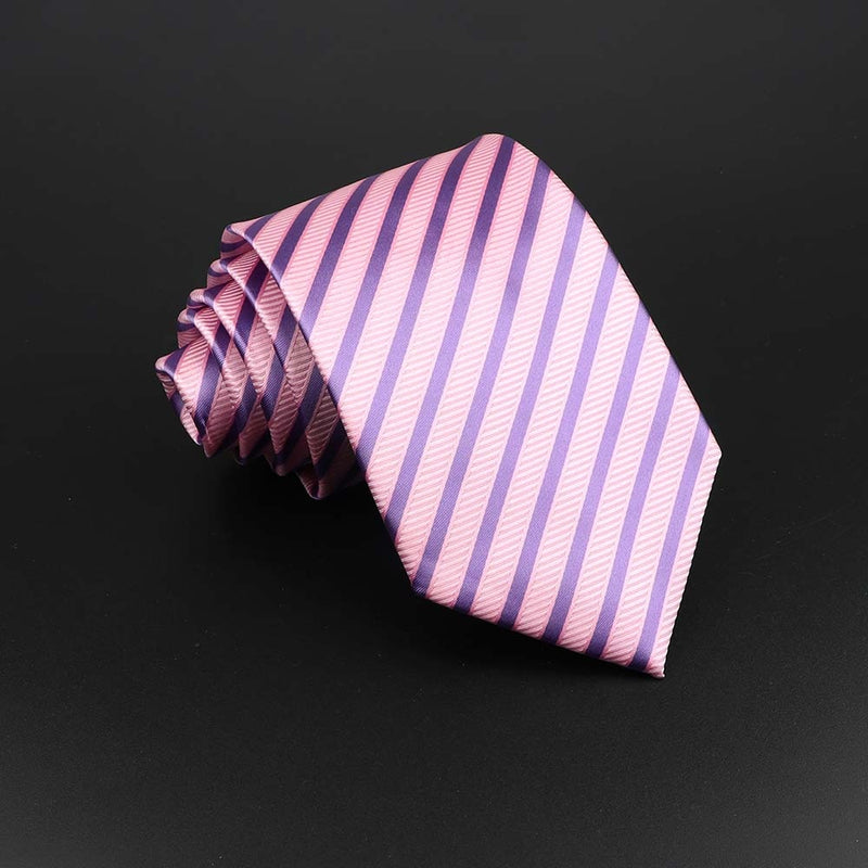 Fashion Polyester Necktie For Men Business Meeting Formal Striped Dot Floral 8cm Jacquard Tie Daily Wear Cravat Suit Accessories