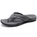 Men's PU Leather Slippers Outdoor Flip Flops Men Slipper Casual Chanclas Hombre Flip Flop News Flat Shoes Flipflops
