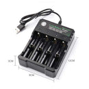 Battery Charger 1 2 4 Slots AC 110V 220V For 18650 10440 14500 16340 16650 14650 3.7V Rechargeable Lithium Battery Charger