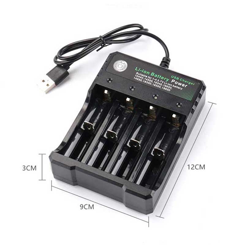 Battery Charger 1 2 4 Slots AC 110V 220V For 18650 10440 14500 16340 16650 14650 3.7V Rechargeable Lithium Battery Charger