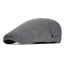 Cotton Adjustable Newsboy Caps Men Woman Casual Beret Flat Ivy Cap Soft Solid Color Driving Cabbie Hat Unisex Black Gray Hats