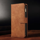 Zipper Wallet Leather Phone Case For iPhone 13 12 11 Pro Max 13 Mini SE X XR XS Max 6 6s 7 8 Plus Flip Magnetic Book Case