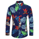 Many styles men long-sleeved plus size 7XL shirt fashion rose plant flower printed shirt Hawaii leisure men clothing