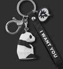 Fashion French Bulldog Keychain Bag Pendant Leather Car Keychain Couple Key Holder Chain Ring Cute Dog Trinket Animal Keyfob