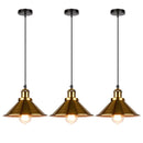 Retro Industrial Ceiling Chandeliers Iron E27 Pendant Lamps For Kitchen Bedroom Restaurant Home Black/Gold 3 Heads Hanging Light