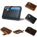 Leather Card Wallet Men Business Bank Card Holder Thin Credit Card Case Convenient Small Cards Pack Cash Pocket