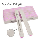 3/5/10Pcs Professional Nail File 80 100 180 Grit Unhas De Gel Nail Files Sandpaper Moon Style Acrylic Nail File Art Tools