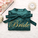 Bride Bridesmaid Wedding Robe Embroidery Kimono Bathrobe Gown Nightgown Casual Satin Short Women Sexy Nightwear Sleepwear