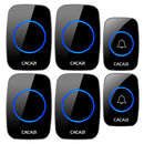 CACAZI Waterproof Home Wireless Doorbell Smart LED Light Calling Bell 300M Remote Battery Button 60 Chimes 5 Volume US EU Plug