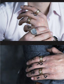 Vintage Ancient Egypt Eye of Horus Open Adjustable Ring Men's Fashion Amulet Jewelry Gift