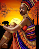 RUOPOTY 60x75cm Frame Painting By Numbers For Adults Children African Woman Figure Paint By Number Home Wall Decoration Crafts