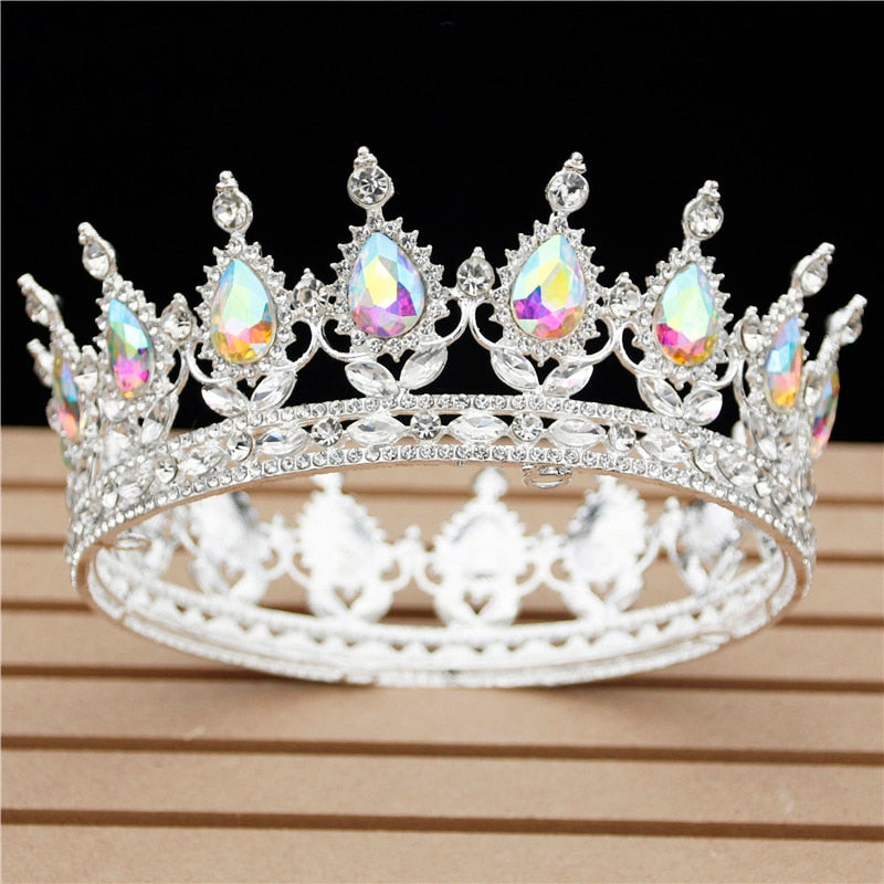 Crystal Vintage Royal Queen King Tiaras and Crowns Men/Women Pageant Prom Diadem Hair Ornaments Wedding Hair Jewelry Accessories