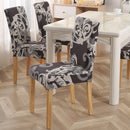 Square lattice printed stretch chair cover for dining room office banquet chair protector elastic material armchair cover