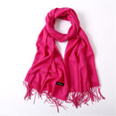 Solid Color Soft Women Scarf Cashmere-like Scarves Lady Thin Shawls Wraps Pashmina Femal Hijab Headband