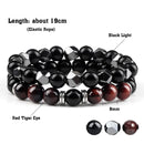 2pcs Irregular Hematite Lava Stone Bracelet Men Fashion 8mm Natural Tiger Eye Beads Couples Bracelets for Women Friends Jewelry