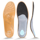 VAIPCOW Orthopedic Insole For Flat Feet Arch Support PU Leather Latex Orthotic Insoles For Feet suitable men women Shoes Sole