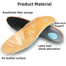 VAIPCOW Orthopedic Insole For Flat Feet Arch Support PU Leather Latex Orthotic Insoles For Feet suitable men women Shoes Sole