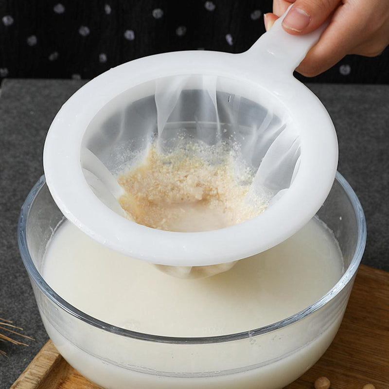 100/200/400 Mesh Kitchen Ultra-fine Mesh Strainer Reusable Nylon Mesh Filter Spoon For Suitable For Soy Milk Coffee Milk Yogurt
