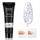 ROSALIND Pure Color Poly Nail Gel Jelly Polish 15ml Hybrid Varnishes Gel Nails Art Design Glitter Nail Polish UV Builder Lacquer