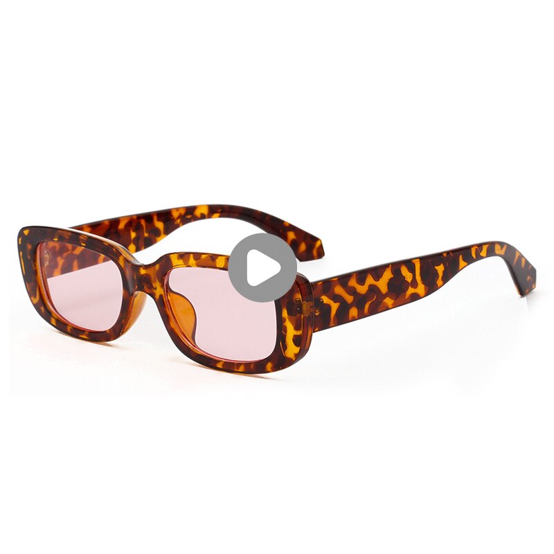 Rectangle Sunglasses Black Leopard Sun Glasses Fashion Trending  Shades