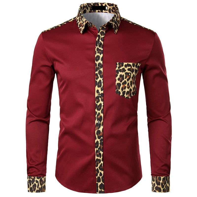 Dashiki African Mens Shirt Patchwork Pocket Africaine Print Shirt Men Ankara Style Long Sleeve Design Collar Mens Dress Shirts