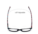 Vintage Reading Glasses for Women Men with Matching Pouch Spring Hinge Pocket Presbyopic Eyeglasses Frame Prescription +1.0~+4.0